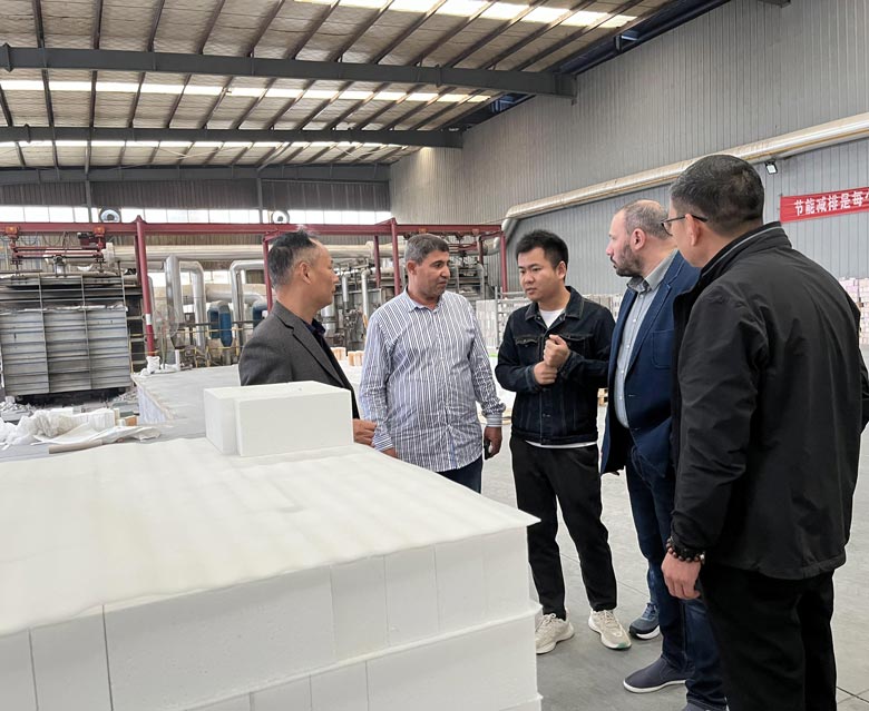 Egyptian customers in kerui refractory materials factory