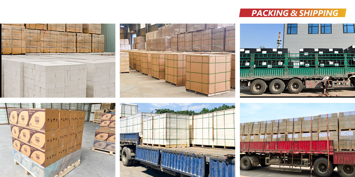 Product Packaging and Shipping of Kerui Soft Fire Bricks