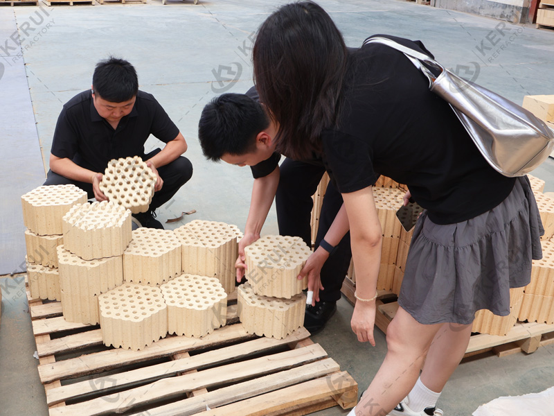 Checking of 65% High Alumina Bricks in Kerui Factory in June 2025