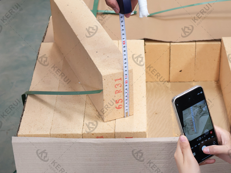 Checking of 65% High Alumina Refractory Bricks in Kerui Factory in June 2025