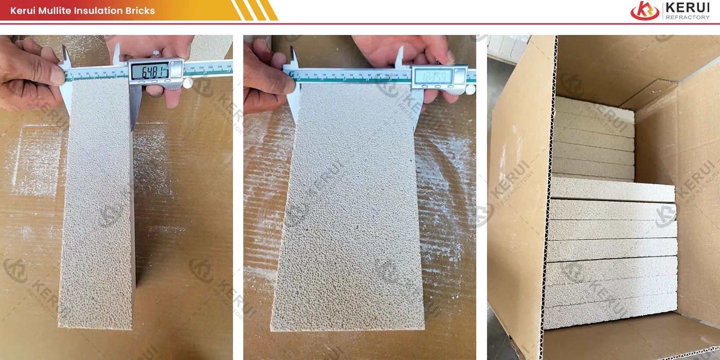 Checking of Kerui Mullite Insulation Bricks