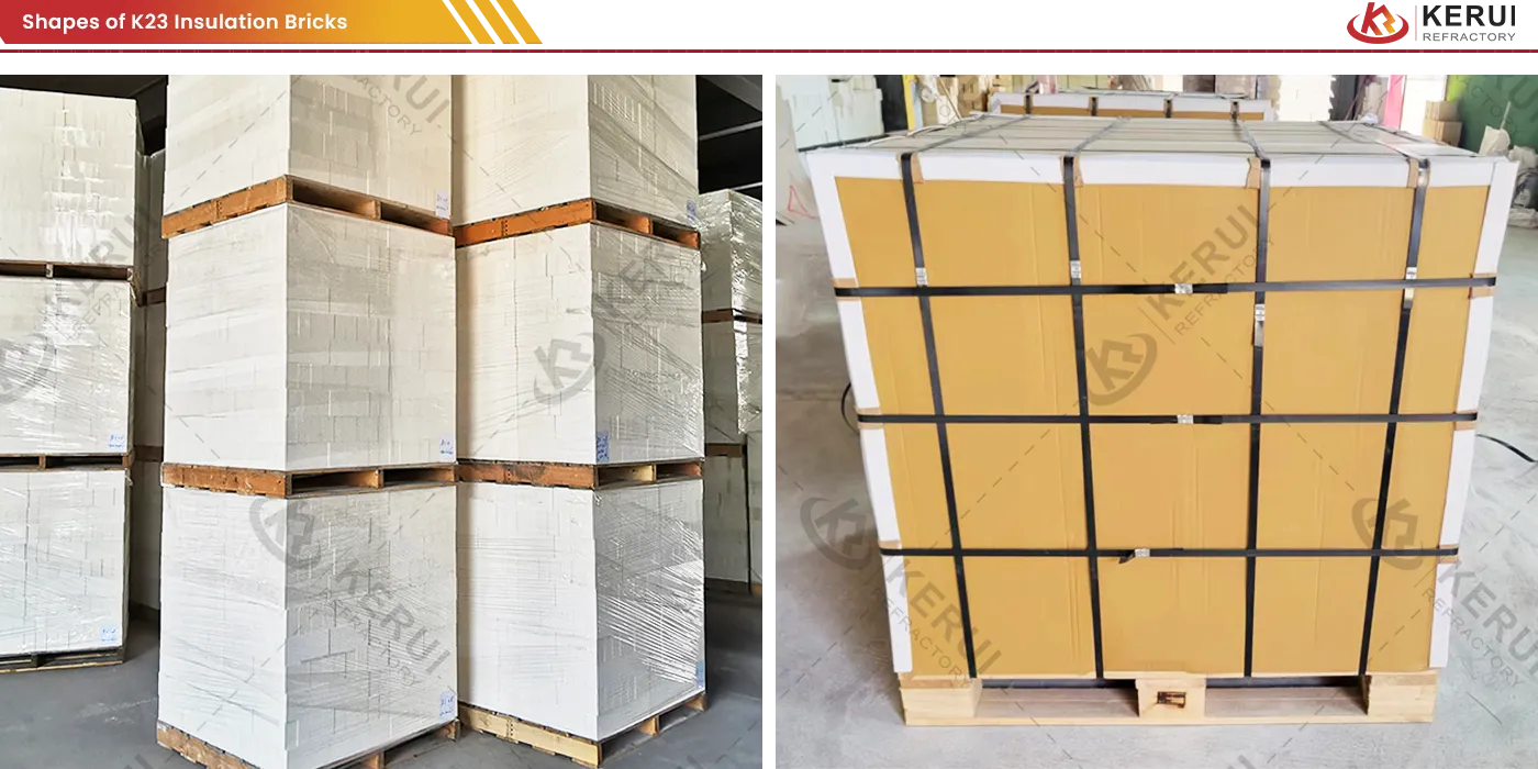 Packages of K23 Insulating Bricks at Factory