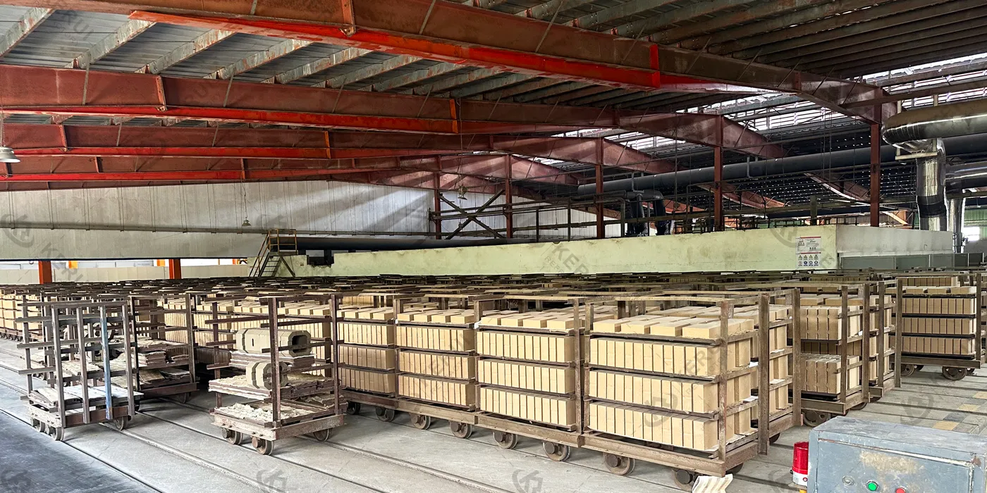 Unfired Kerui Magnesia Alumina Spinel Bricks in Storage