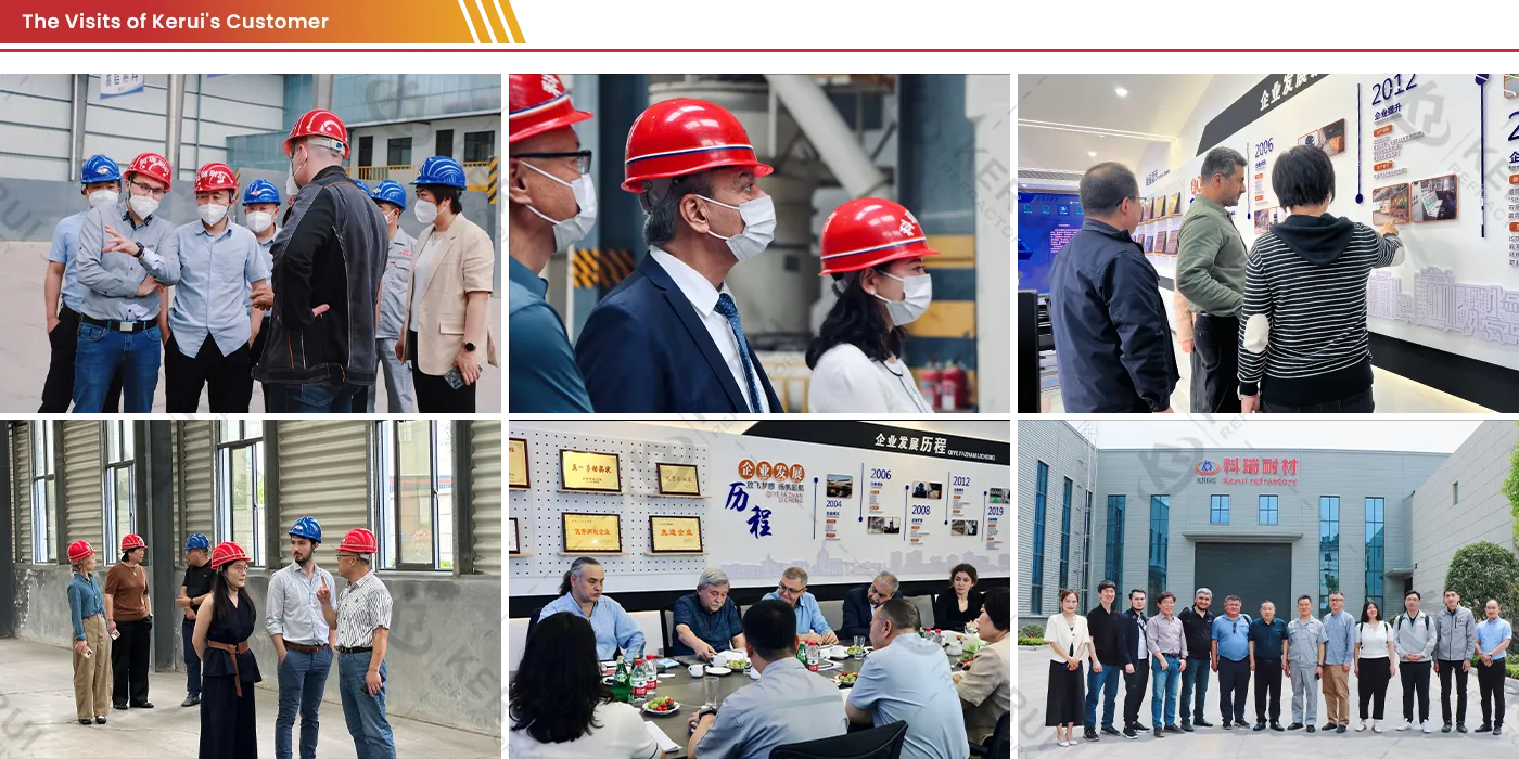 Customers Visits of Aluminum Silicate Fiber Products