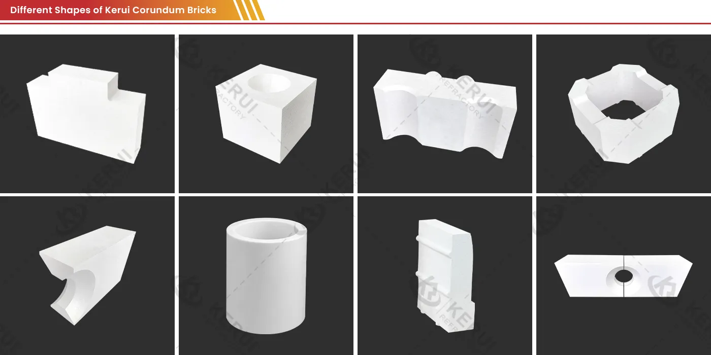 Different Shapes of Kerui Corundum Refractory Bricks