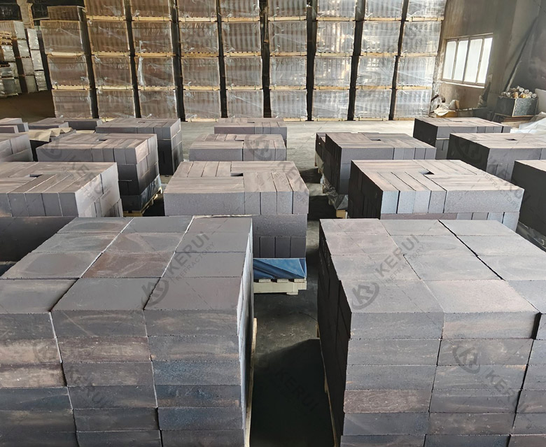 KERUI Semi-Rebonded Magnesia-Chrome Refractory Bricks for Kiln Lining