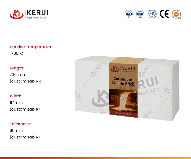 Kerui Corundum Mullite Brick for Sale