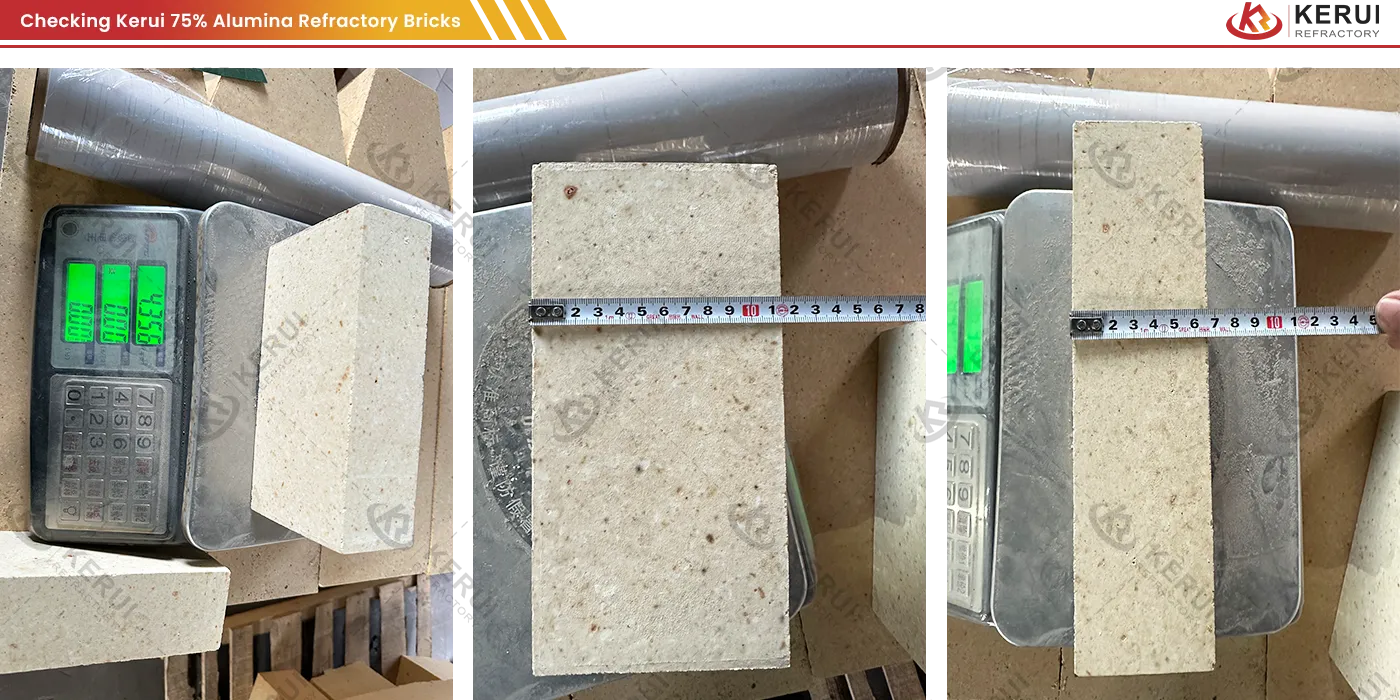 Checking of Kerui 75% High Alumina Bricks in November 2025