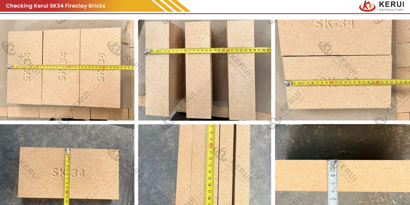 Checking of Kerui SK34 Fireclay Bricks