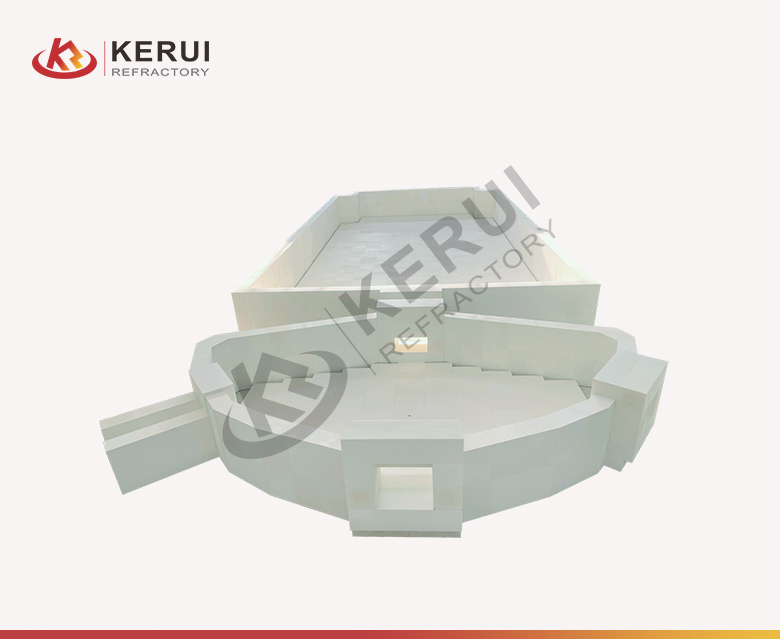 Fused Cast AZS Refractory Blocks for One Horizontal Flame Furnace And-Three Lines