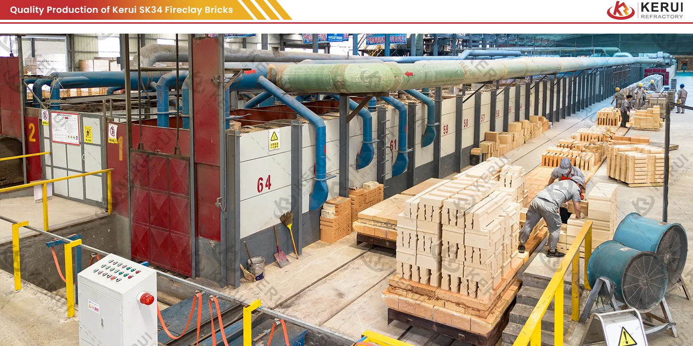Kerui Factory for Manufacturing SK34 Fireclay Bricks for Blast Furnace