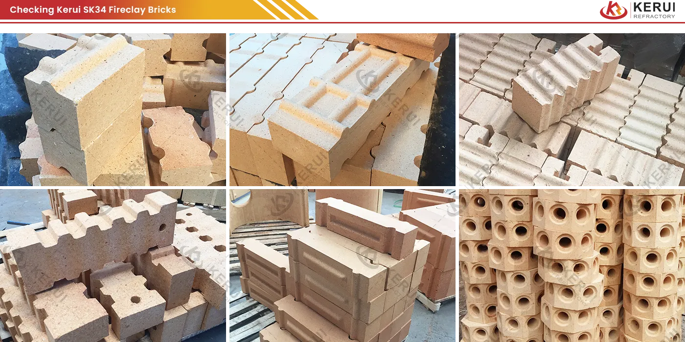 Kerui SK34 High Alumina Refractory Bricks with Special Shape